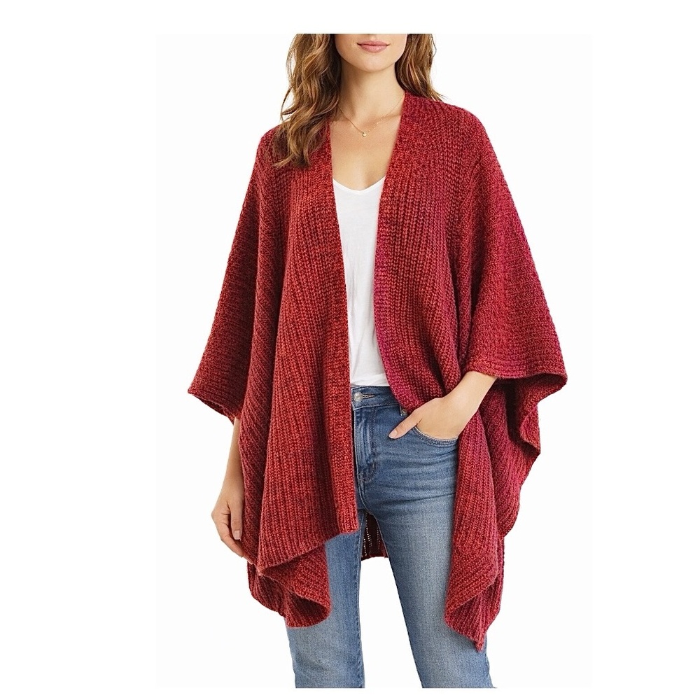 Soft Surroundings Soft Open Flowing 3/4 Sleeve Coverup Cardigan Sweater Size OS